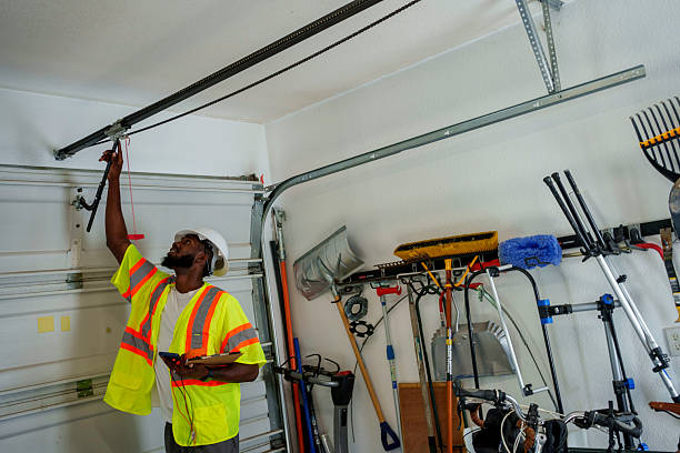 Professional Garage Door Panel Replacement technician working in Edinburg, IL